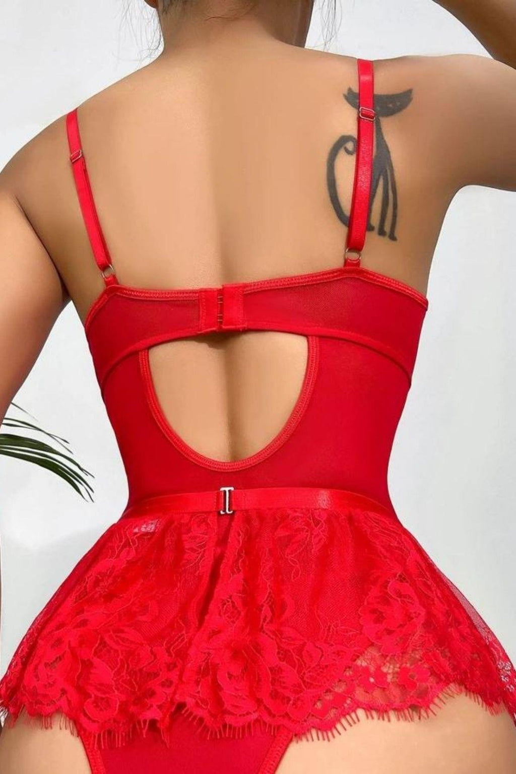 Dessous-Set, Strumpfhalter und Träger, Spitze, Unterwäsche, Damen, Strumpfhalter, Babydoll, sexy Dessous, Spitzenoutfit, Nachthemd, Valentinstagsgeschenk
