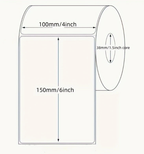 Termal Direkt Kargo Etiketleri – 4x6 inç (10x15 cm)