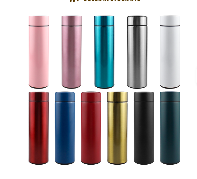 500ml Thermos Termicos Frio Caliente Schöne smarte Wasserflasche mit digitaler, personalisierbarer Temperaturanzeige für Sport