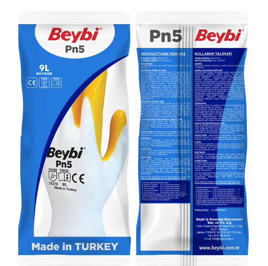 Polyester-Strick-Nitrilhandschuhe. 9 Größen