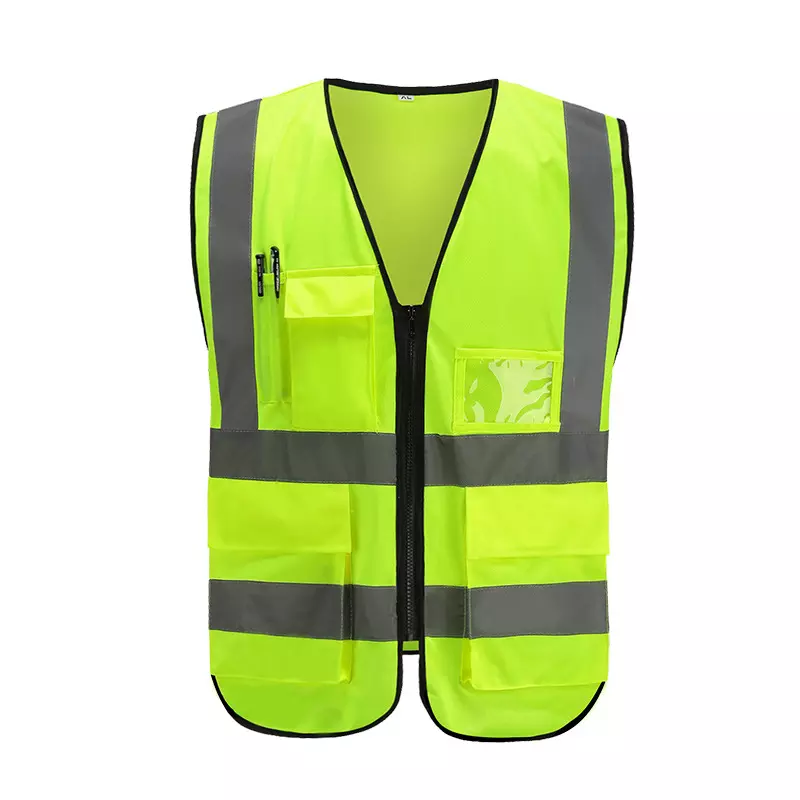 Warnwesten – Reflektierende Arbeitsjacken, superhelle neongelb-orange Streifen, strapazierfähiges, hochsichtbares Gewebe, Unisex für Bauwesen, Verkehr, Laufen, Sicherheit, Lagerhaltung – für Damen und Herren