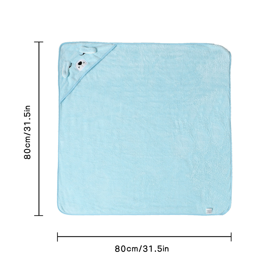 Neues Babybadetuch mit Kapuze und Tiermotiven, weiches, schnell saugfähiges Mikrofaser-Korallenfleece-Babybadetuch